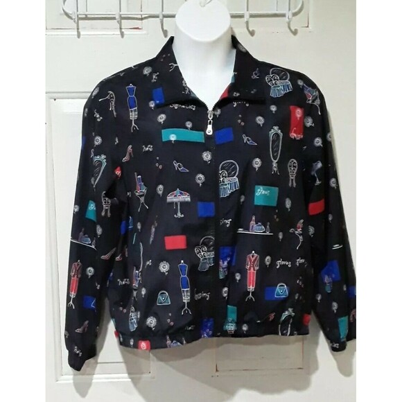 Koret Jackets & Blazers - Vintage  Jacket Graphic, , 1980’s Koret Sport Black Zip Up Windbreaker